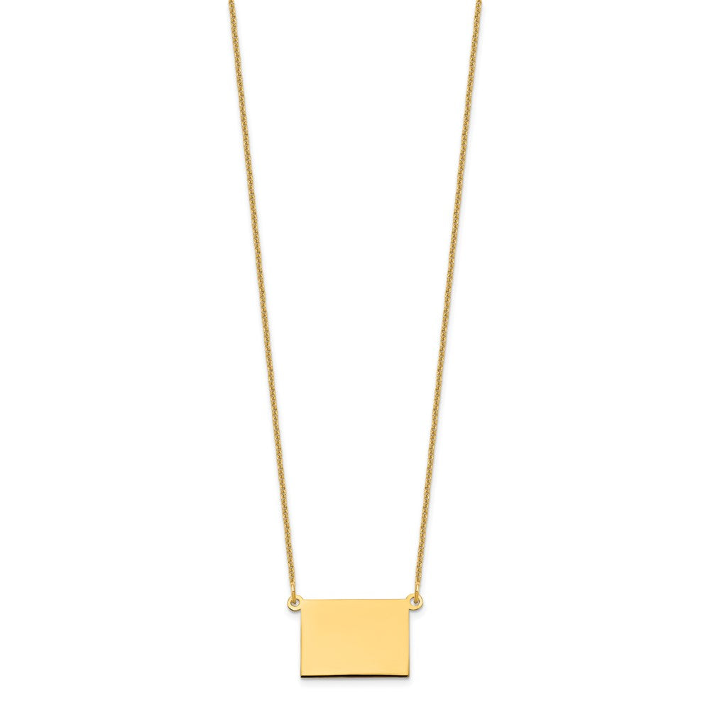 14KY Wyoming State Necklace