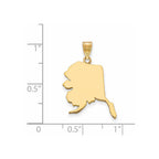 14KY Alaska State Pendant