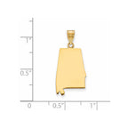 14KY Alabama State Pendant