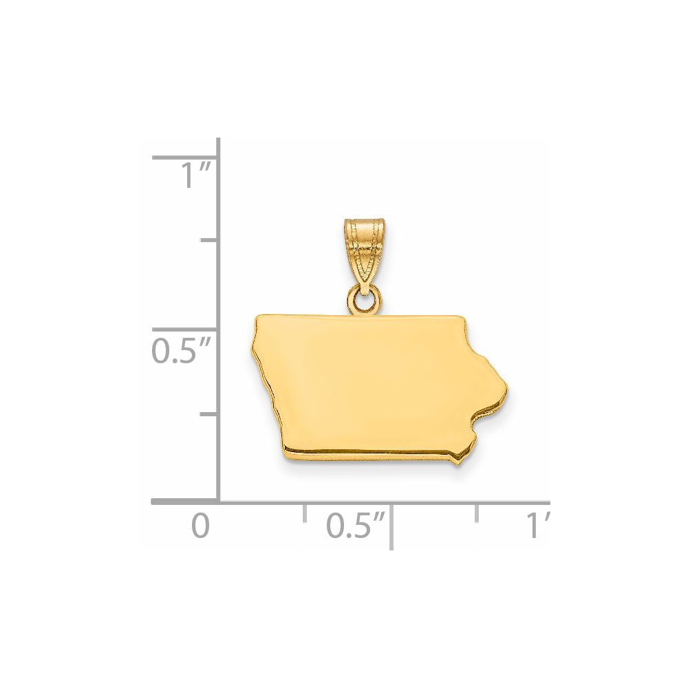 14KY Iowa State Pendant
