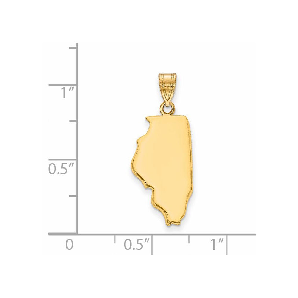 14KY Illinois State Pendant