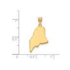 14KY Maine State Pendant