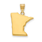 14KY Minnesota State Pendant