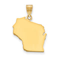 14KY Wisconsin State Pendant