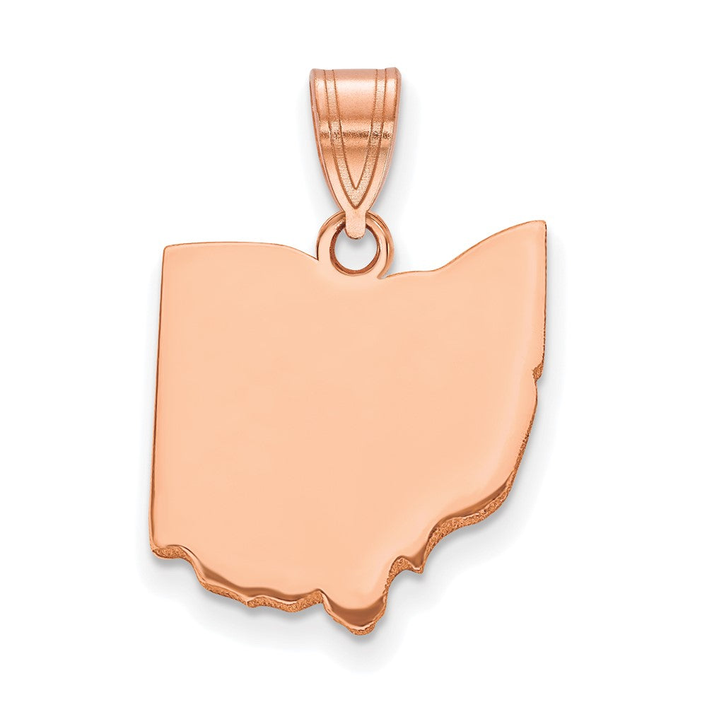 10K Rose Gold Ohio State Pendant