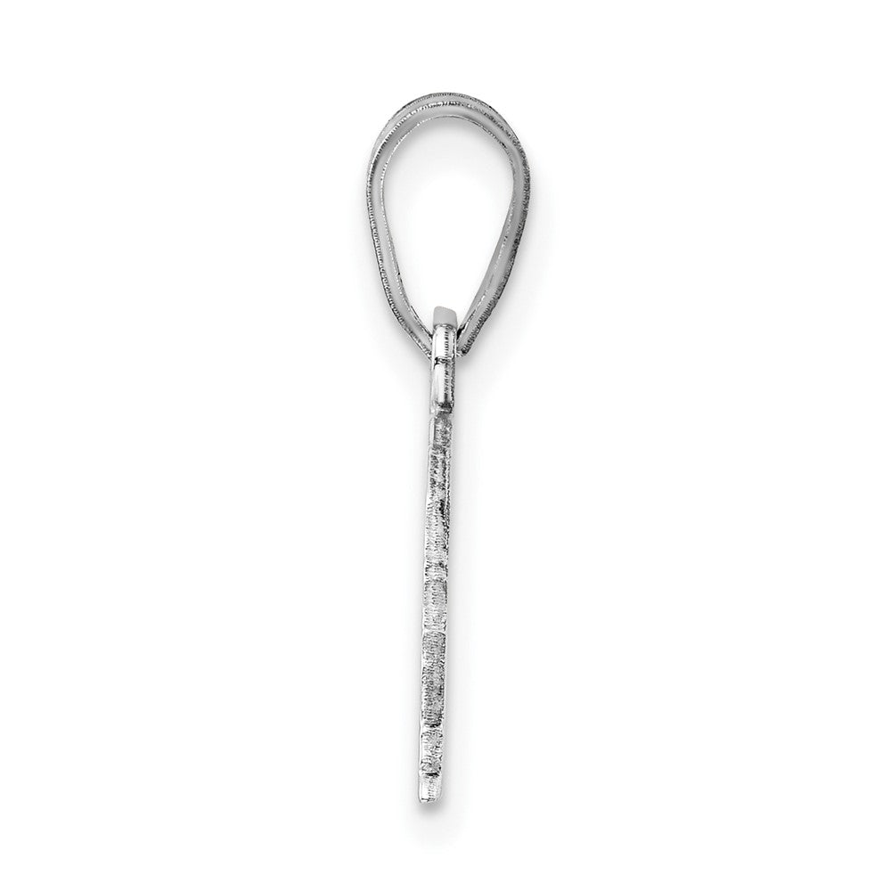 Sterling Silver/Rhodium-plated Nebraska State Pendant