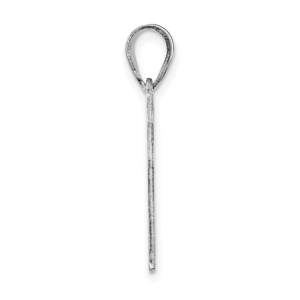Sterling Silver/Rhodium-plated Vermont State Pendant