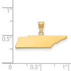 Sterling Silver/Gold-plated Tennessee State Pendant