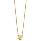 Sterling Silver/Gold-plated Small Circle with Script Initial Necklace