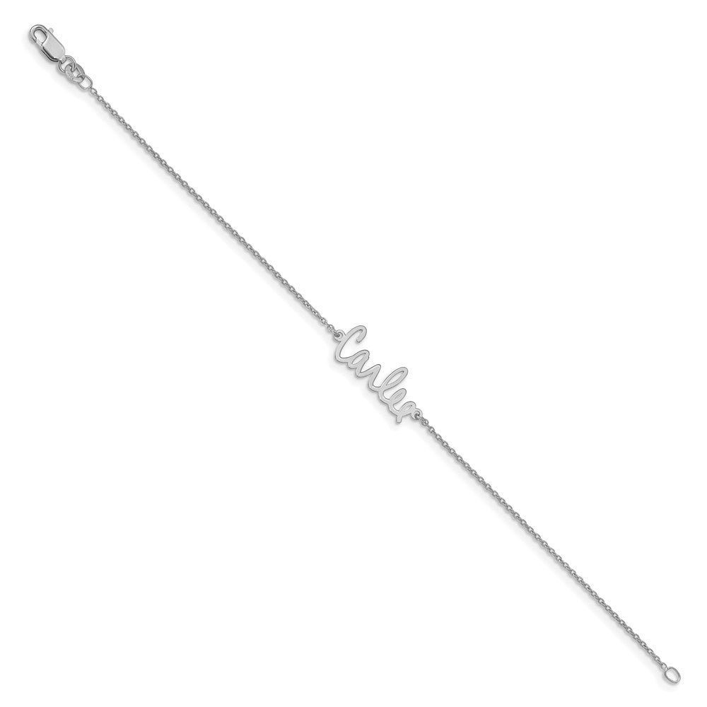 Sterling Silver/Rhodium-plated Signature Bracelet