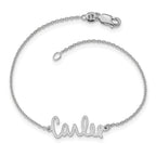 Sterling Silver/Rhodium-plated Signature Bracelet