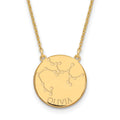 Gold Plated Sterling Silver Sagittarius Constellation Disk Necklace