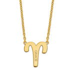 Gold Plated Sterling Silver Aries Zodiac Necklace