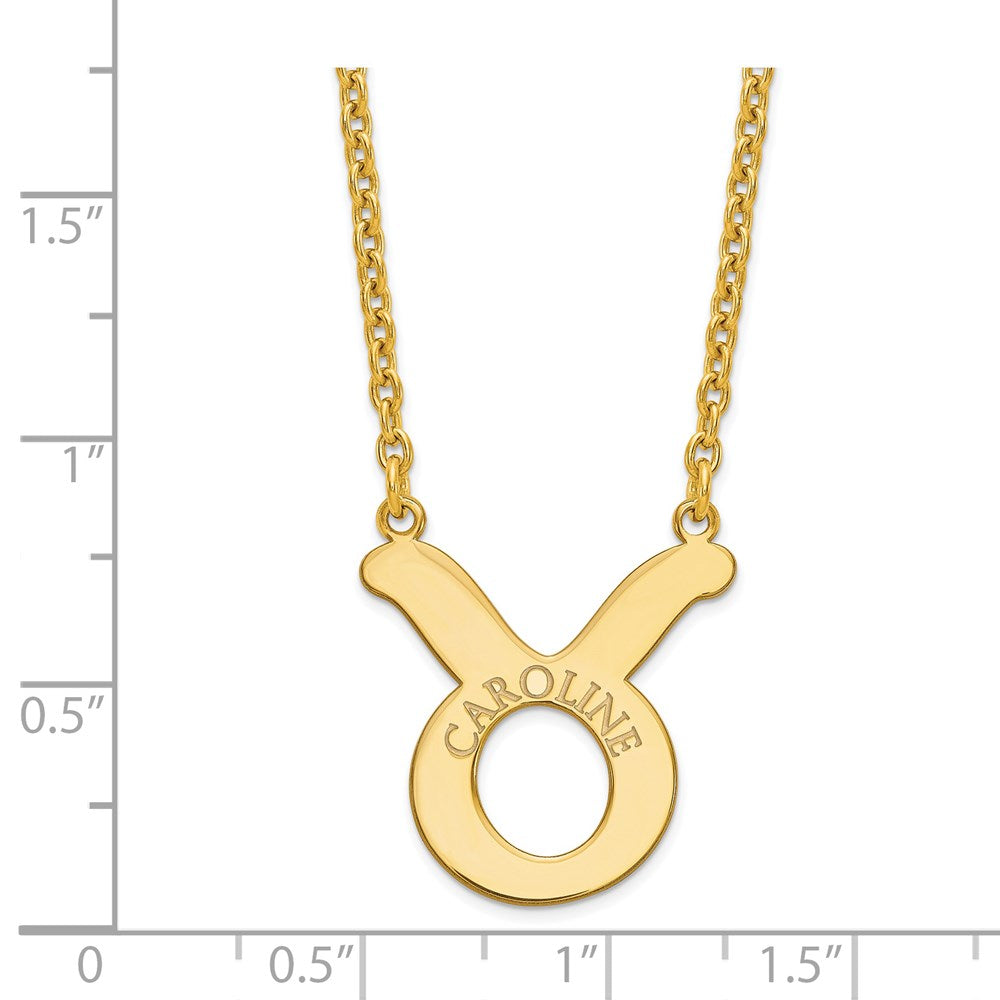 Gold Plated Sterling Silver Taurus Zodiac Necklace