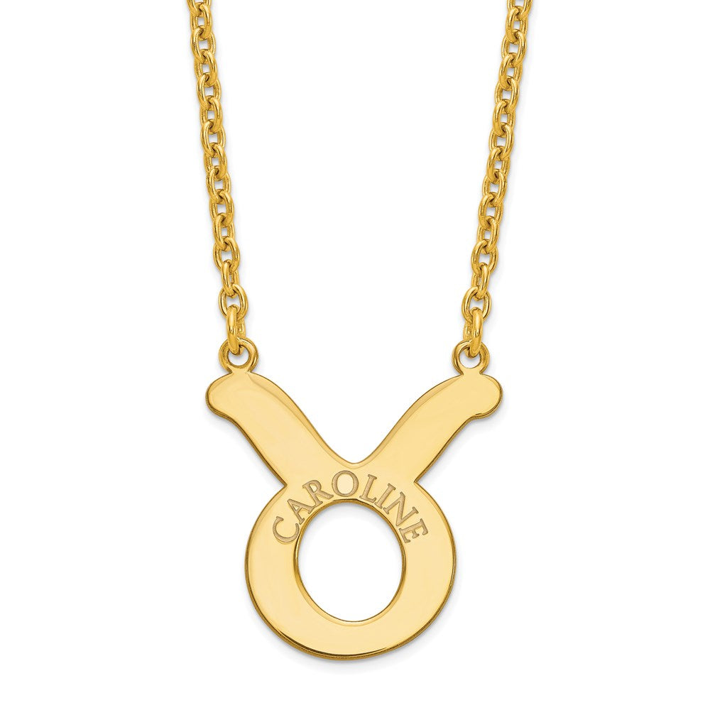 Gold Plated Sterling Silver Taurus Zodiac Necklace