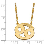 Gold Plated Sterling Silver Cancer Zodiac Necklace