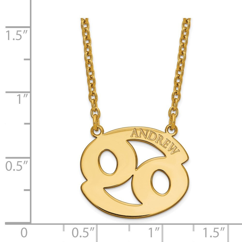 Gold Plated Sterling Silver Cancer Zodiac Necklace