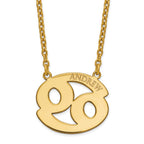 Gold Plated Sterling Silver Cancer Zodiac Necklace