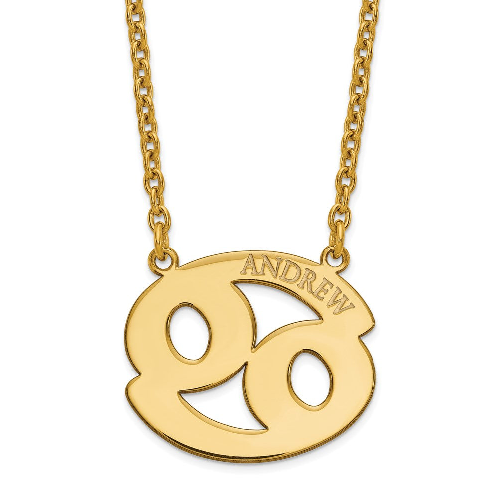 Gold Plated Sterling Silver Cancer Zodiac Necklace