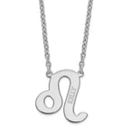 Sterling Silver Rhodium-plated Leo Zodiac Necklace