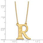 Sterling Silver/Gold-plated Initial and Date Necklace
