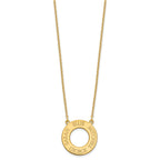 Sterling Silver/Gold-plated Circle with 4 Name Necklace