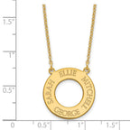 Sterling Silver/Gold-plated Circle with 4 Name Necklace