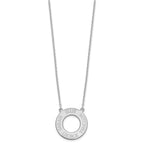 Sterling Silver/Rhodium-plated Circle with 4 Name Necklace