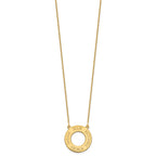 14k Yellow Gold Circle with 4 Name Necklace
