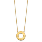 Sterling Silver/Gold-plated Circle with 3 Name Necklace
