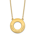 Sterling Silver/Gold-plated Circle with 3 Name Necklace