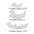 Sterling Silver/Rhodium-plated Curved Name Plate