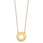 Sterling Silver/Gold-plated Circle with 1 Name Necklace