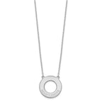 Sterling Silver/Rhodium-plated Circle with 1 Name Necklace