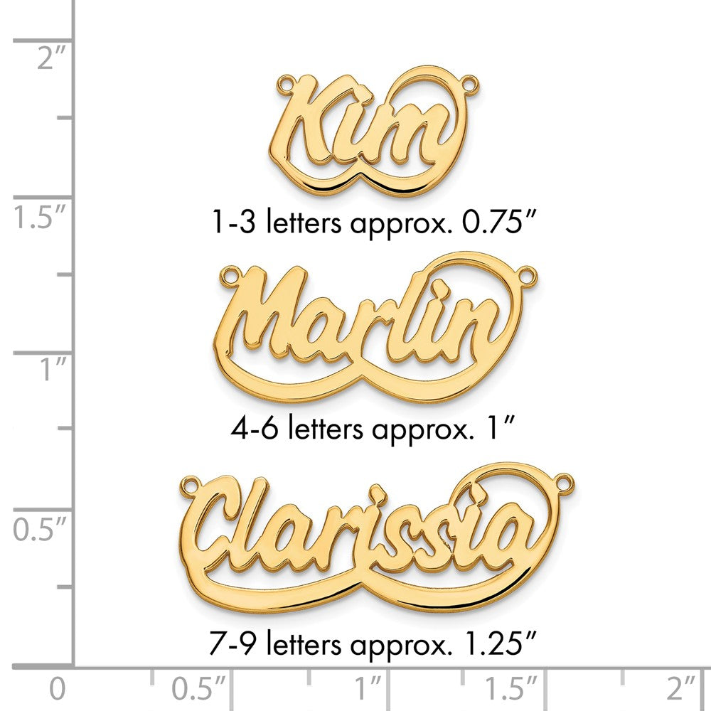14k Yellow Gold Swoop Name Plate