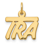 14k Yellow Gold Top Bar Name Plate