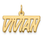 14k Yellow Gold Top Bar Name Plate