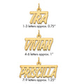 14k Yellow Gold Top Bar Name Plate