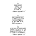 Sterling Silver/Rhodium-plated Top Bar Name Plate