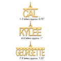 14k Yellow Gold Top Bar Name Plate