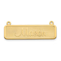 14k Yellow Gold Satin Name Plate Bar