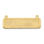 14k Yellow Gold Satin Name Plate Bar