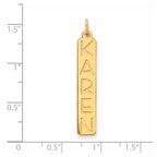 14k Yellow Gold Large Garfield Font  Bar Charm