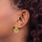 Sterling Silver/Gold-plated Monogram Dangle Earrings