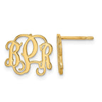 Sterling Silver/Gold-plated Monogram Post Earrings