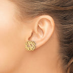 Sterling Silver/Gold-plated Monogram Post Earrings