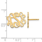 14k Yellow Gold Monogram Post Earrings