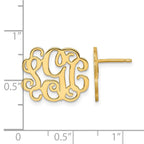 Sterling Silver/Gold-plated Monogram Post Earrings