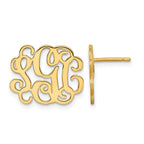 Sterling Silver/Gold-plated Monogram Post Earrings