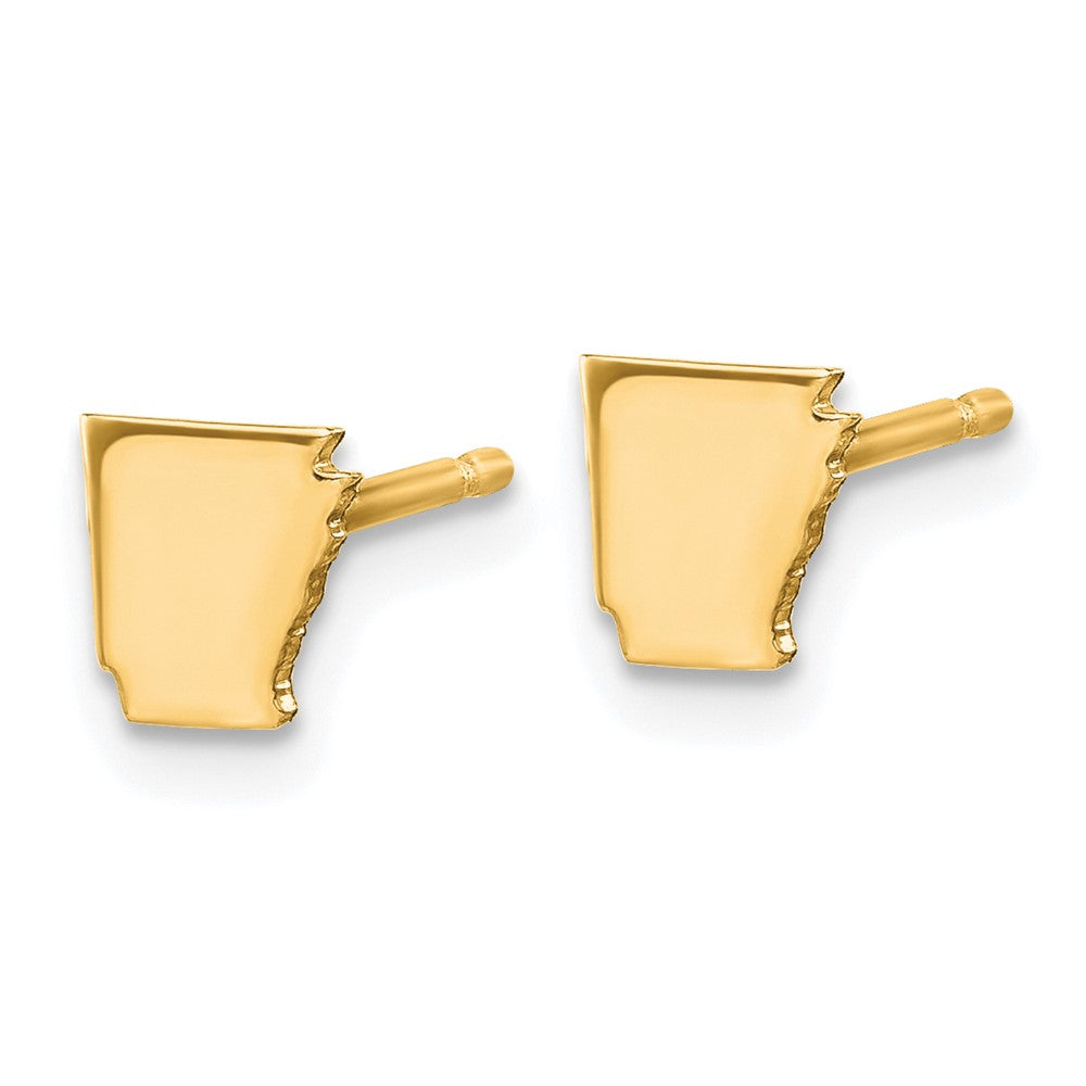 Sterling Silver/Gold-plated Arkansas State Earrings